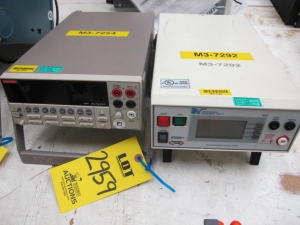 LOT (1) KEITHLEY MODEL 2001 MULTIMETER & (1) HYPOT AC/DC WITHSTAND VOLTAGE TESTER (G-44) LOADING & HANDLING FEE $10-2959