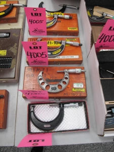 LOT (4) 2"-3" & (1) 3"-4" MICROMETERS (G-44) LOADING & HANDLING FEE $10-4005