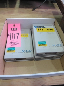 LOT (3) NATIONAL INSTRUMENTS MODEL NI4350 HIGH-PRECISION TEMP & VOLTAGE METER (G-44) LOADING & HANDLING FEE $10-4117