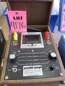 MULTI-AMP MODEL SST-2 120-240 VOLT INPUT, 50/60 HZ METER (G-44) LOADING & HANDLING FEE $10-4176