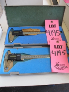 LOT (2) MITUTOYO DIGIMATIC 8" DIGITAL CALIPERS (G-44) LOADING & HANDLING FEE $10-4195