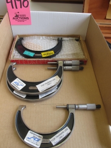 LOT (3) 4"-5" & (1) 3"-4" MICROMETERS (G-44) LOADING & HANDLING FEE $10-4198