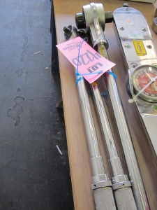 LOT (2) 1/2" & (1) 1" TORQUES WRENCHES (G-44) LOADING & HANDLING FEE $10-4220
