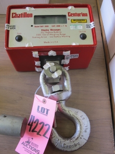 CHATILLON MODEL DWT2000 2,000 LB CAP CRANE TYPE DIGITAL SCALE (G-44) LOADING & HANDLING FEE $10-4222