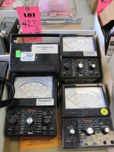 LOT (4) SIMPSON MODEL 260 VOLT-OHM-MILLIAMMETERS (G-44) LOADING & HANDLING FEE $10-4231B