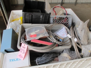 LOT CRATE MISC ELECTRONICS & CONNECTION CABLES (G-44) LOADING & HANDLING FEE $25-4236
