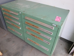 LOT (2) VIDMAR 5-DRAWER HEAVY DUTY INDUSTRIAL TOOL CABINETS W/ CONTENTS (G-44) LOADING & HANDLING FEE $100-4236B