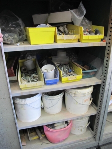 LOT (2) 2-DOOR HEAVY DUTY CABINETS W/ CONTENTS (G-44) LOADING & HANDLING FEE $100-4245