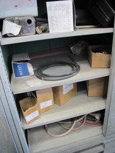 LOT (2) 2-DOOR HEAVY DUTY CABINETS W/ CONTENTS (G-44) LOADING & HANDLING FEE $100-4245