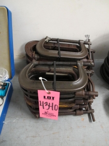 LOT (17) HEAVY DUTY C CLAMPS (G-30) LOADING & HANDLING FEE $10-4340