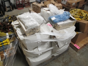 LOT (2) PALLETS MOPS, BUCKETS, HANDLES & HEADS (G-30) LOADING & HANDLING FEE $50-4356