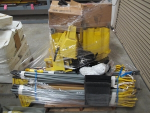 LOT (2) PALLETS MOPS, BUCKETS, HANDLES & HEADS (G-30) LOADING & HANDLING FEE $50-4356