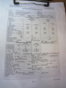 2010 THERMAL ENGINEERING INTERNATIONAL TURBINE PLANT COOLING WATER HEAT EXCHANGER, DIMENSIONS: 79" O.D., OVERALL LENGTH: 494", SHELL WEIGHT: 64,215 LBS, TUBE TYPE: TITANIUM SB338 GRADE 2, TUBESHEET-STATIONARY SA-516-70 W/ TITANIUM CLAD, IMPINGEMENT PROTECTION S/S, S/N T1073504 (FOR COMPLETE DETAILS, SEE SPEC SHEET OR CALL) (G-22) LOADING & HANDLING FEE $15,000-4402