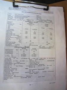 2010 THERMAL ENGINEERING INTERNATIONAL TURBINE PLANT COOLING WATER HEAT EXCHANGER, DIMENSIONS: 79" O.D., OVERALL LENGTH: 494", SHELL WEIGHT: 64,215 LBS, TUBE TYPE: TITANIUM SB338 GRADE 2, TUBESHEET-STATIONARY SA-516-70 W/ TITANIUM CLAD, IMPINGEMENT PROTECTION S/S, S/N T1073503 (FOR COMPLETE DETAILS, SEE SPEC SHEET OR CALL) (G-22) LOADING & HANDLING FEE $15,000-4403
