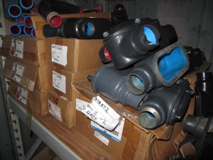CONTENTS OF 8'X8'X20' STORAGE CONTAINER: "ELECTRICIANS DREAM" LARGE QUANTITY OF: BODY CONDUIT, COUPLINGS, FITTINGS, INLETS, PLASTIC BOND PARTS, STRAPS, HUBS, FORM FITTINGS, PLUS SO MUCH MORE. (G-20/#3) (TO BE PURCHASED ONLY BY AN INSURED BUYER, TO BE LOADED BY HAND. NO FORKLIFT USE ALLOWED.)-4407