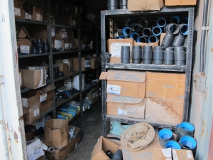 CONTENTS OF 8'X8'X20' STORAGE CONTAINER: "ELECTRICIANS DREAM" LARGE QUANTITY OF: BODY CONDUIT, COUPLINGS, FITTINGS, INLETS, PLASTIC BOND PARTS, STRAPS, HUBS, FORM FITTINGS, PLUS SO MUCH MORE. (G-20/#3) (TO BE PURCHASED ONLY BY AN INSURED BUYER, TO BE LOADED BY HAND. NO FORKLIFT USE ALLOWED.)-4407