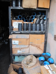 CONTENTS OF 8'X8'X20' STORAGE CONTAINER: "ELECTRICIANS DREAM" LARGE QUANTITY OF: BODY CONDUIT, COUPLINGS, FITTINGS, INLETS, PLASTIC BOND PARTS, STRAPS, HUBS, FORM FITTINGS, PLUS SO MUCH MORE. (G-20/#3) (TO BE PURCHASED ONLY BY AN INSURED BUYER, TO BE LOADED BY HAND. NO FORKLIFT USE ALLOWED.)-4407