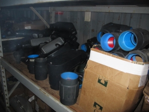 CONTENTS OF 8'X8'X20' STORAGE CONTAINER: "ELECTRICIANS DREAM" LARGE QUANTITY OF: BODY CONDUIT, COUPLINGS, FITTINGS, INLETS, PLASTIC BOND PARTS, STRAPS, HUBS, FORM FITTINGS, PLUS SO MUCH MORE. (G-20/#3) (TO BE PURCHASED ONLY BY AN INSURED BUYER, TO BE LOADED BY HAND. NO FORKLIFT USE ALLOWED.)-4407