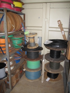 CONTENTS OF 8'X8'X20'STORAGE CONTAINER: "ELECTRICIANS DREAM III" LARGE QUANTITY OF: 9- DRAW CABINET W/LUGS, STUDS, BLANKS, BUTTS & PAR, PLUS SO MUCH MORE. (G-20/#6) (TO BE PURCHASED ONLY BY AN INSURED BUYER, TO BE LOADED BY HAND. NO FORKLIFT USE ALLOWED.)-4409