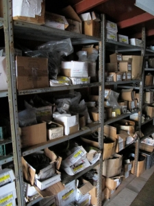 8'X8'X20' STORAGE CONTAINER WITH CONTENTS: LARGE QUANTITY OF ELECTRICAL AND SUPPORT EQUIPMENT, HILTI ANCHORS, UNISTRUT, CLAMPS, GROUND WIRE, ELECTRICAL CABINETS, CONNECTORS & BIG DEAL MDL. 0 STENCIL MACHINE (G-20/#9) LOADING & HANDLING FEE $400-4412