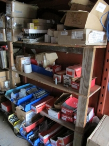 8'X8'X20' STORAGE CONTAINER WITH CONTENTS: LARGE QUANTITY OF ELECTRICAL AND SUPPORT EQUIPMENT, HILTI ANCHORS, UNISTRUT, CLAMPS, GROUND WIRE, ELECTRICAL CABINETS, CONNECTORS & BIG DEAL MDL. 0 STENCIL MACHINE (G-20/#9) LOADING & HANDLING FEE $400-4412