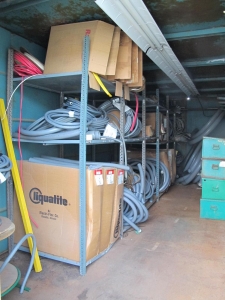 8'X8'X20' STORAGE CONTAINER WITH CONTENTS: LARGE QUANTITY OF LIQUATITE ELECTRICAL FLEX HOSE UP TO 4" (G-20/#8) LOADING & HANDLING FEE $400-4413